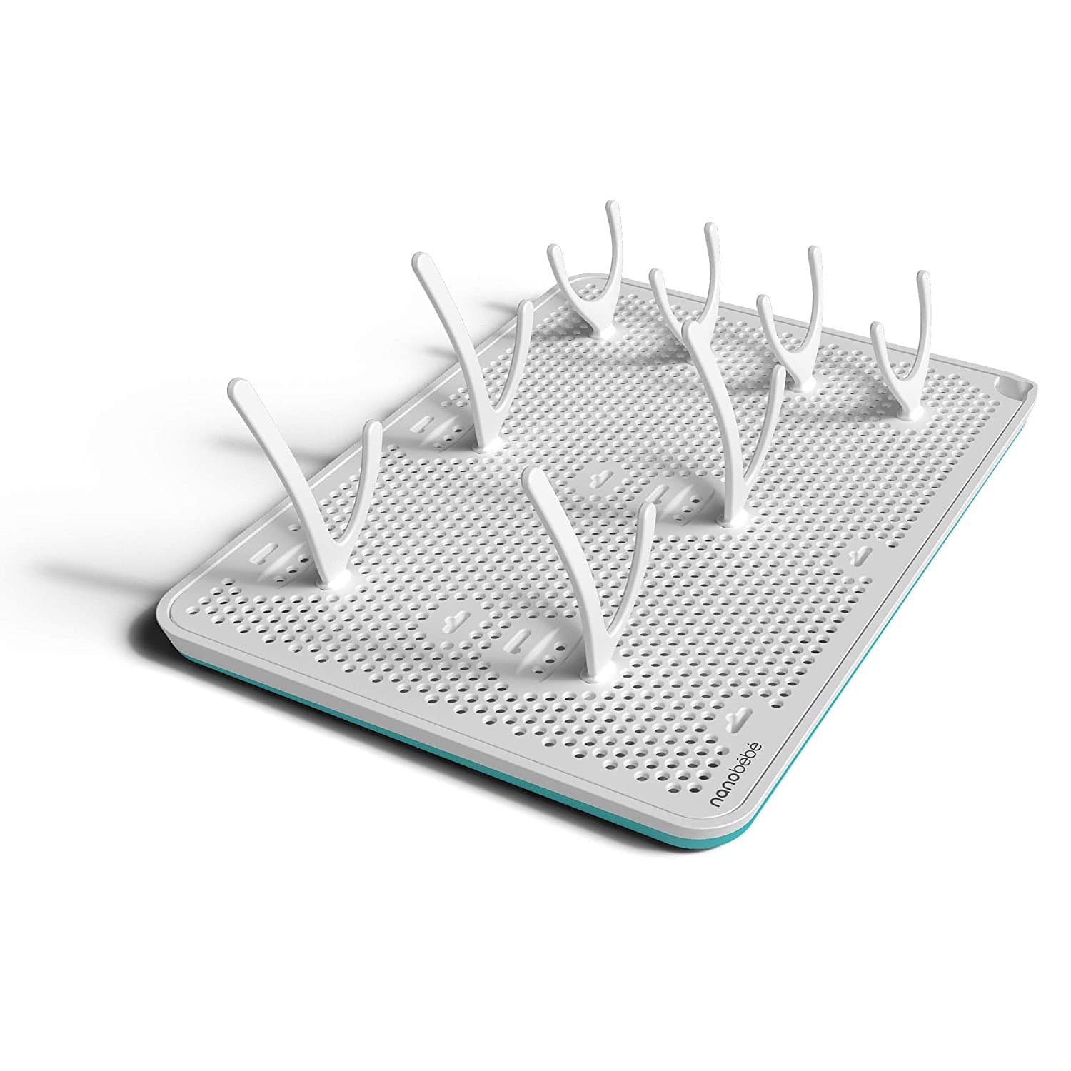 Diskställ för nappflaskor med flyttbara pinnar – Nanobébé Slim Drying Rack