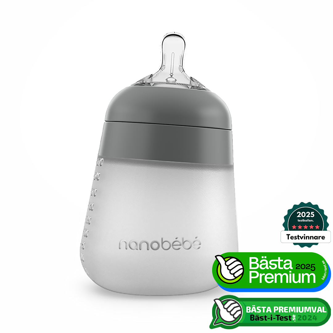 Nanobébé Flexy™ Silikonflaska grå – bäst i test 2025