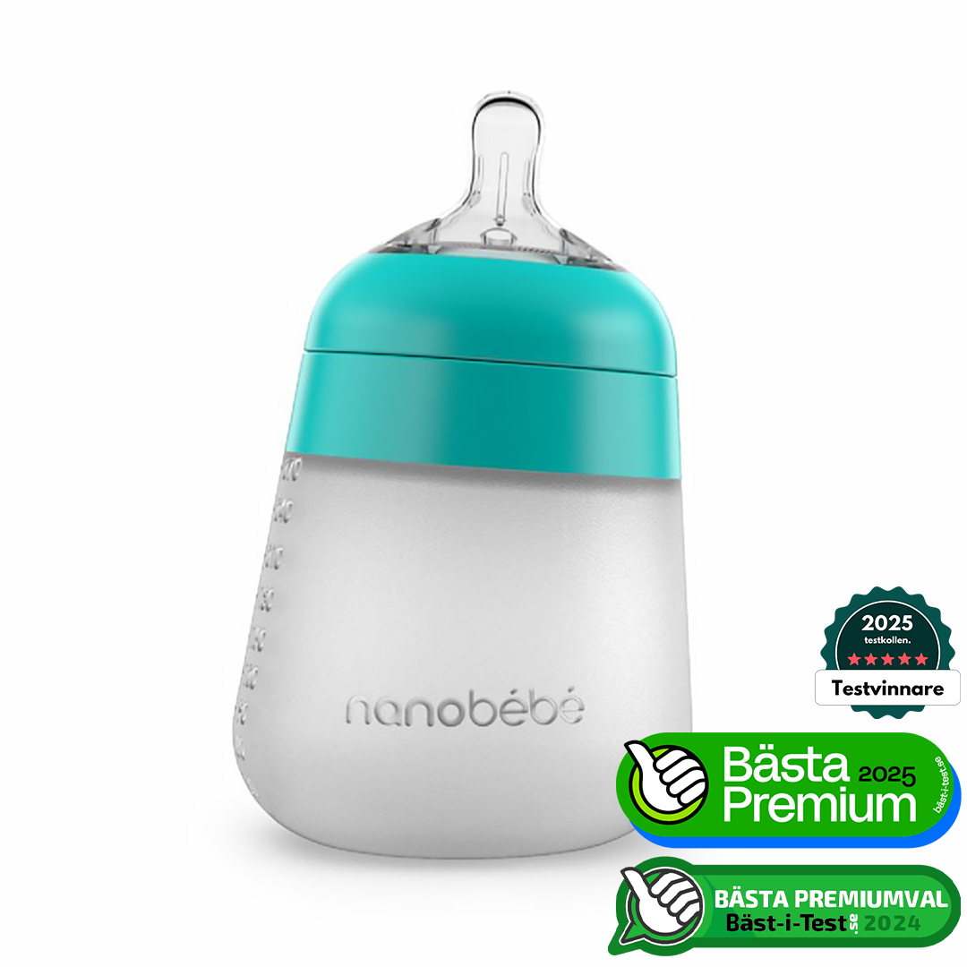 Nanobébé Flexy™ Silikonflaska turkos – bäst i test 2025
