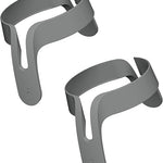 Grå handtag till Nanobébé Flexy™ Silikonflaska – 2-pack ergonomiska flaskhandtag