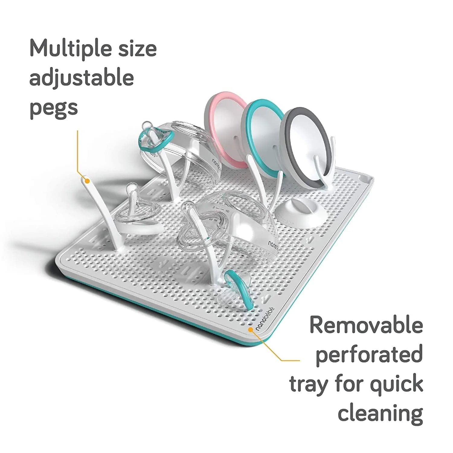 nanobebe diskställ för nappflaskor är mångsidigt och hygieniskt