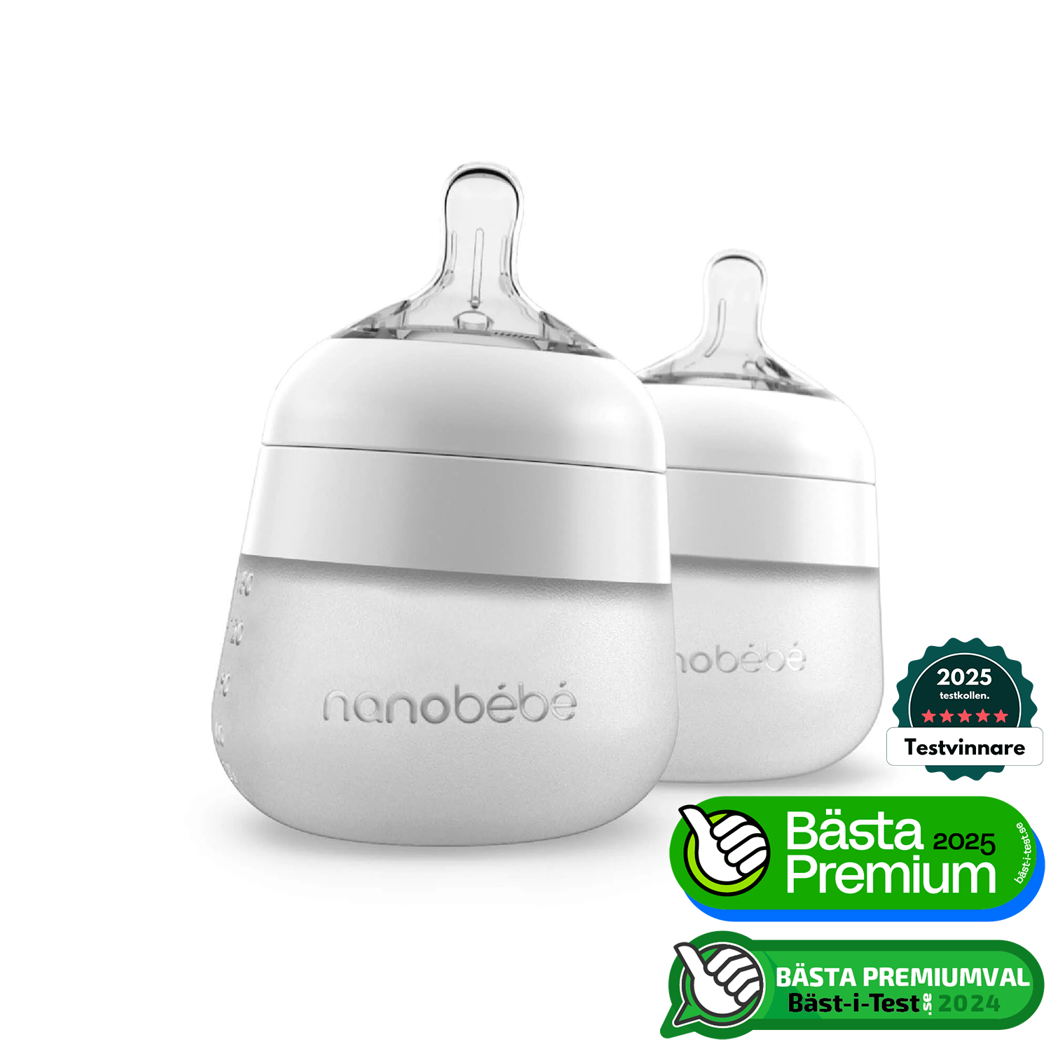Flexy™ Silikonflaska 150 ml – Bäst i test 2025, nappflaska i medicinskt silikon med anti-kolikfunktion
