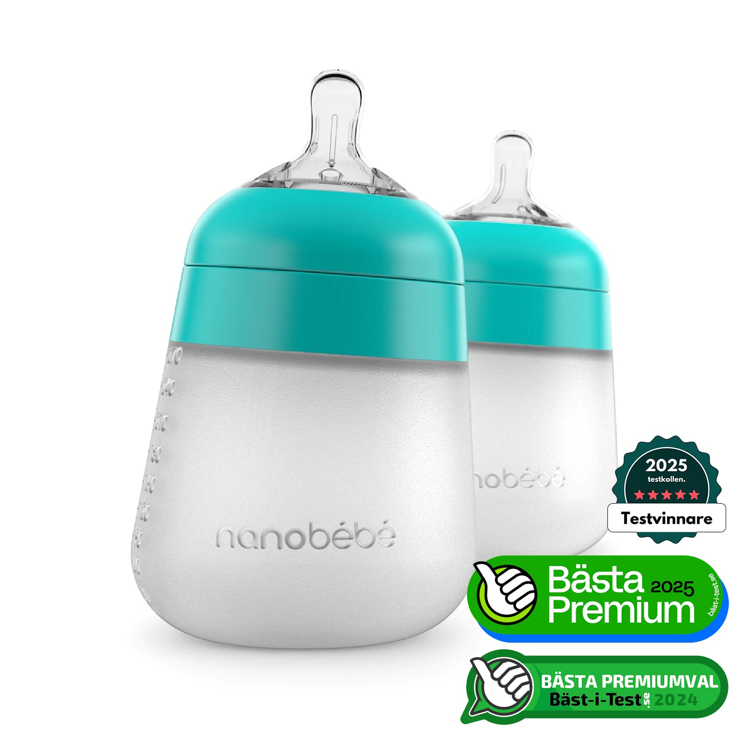 Flexy Silikonflaska anti-kolik 270 ml 2-pack