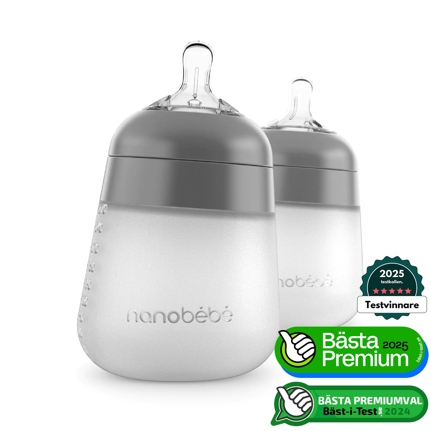 Flexy Silikonflaska anti-kolik 270 ml 2-pack